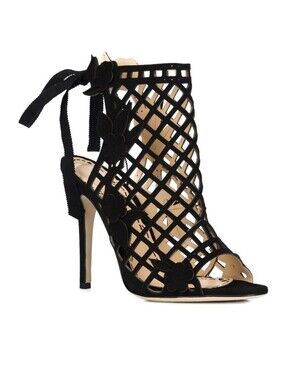 Marchesa Gianna- NWOT-Black Floral Lattice High Heel Sandal - Women's Dress Shoe